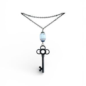Black Key Pendant Necklace